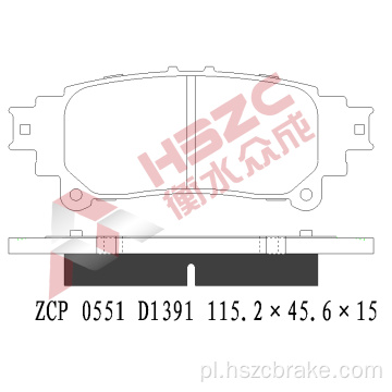 FMSI D1391 Ceramiczna podkładka hamulca dla Toyoty